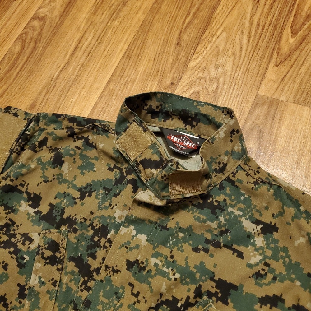 Tru-Spec Tactical Response Shirt Jacket Men Small‎ Green Digital Camouflage OCP